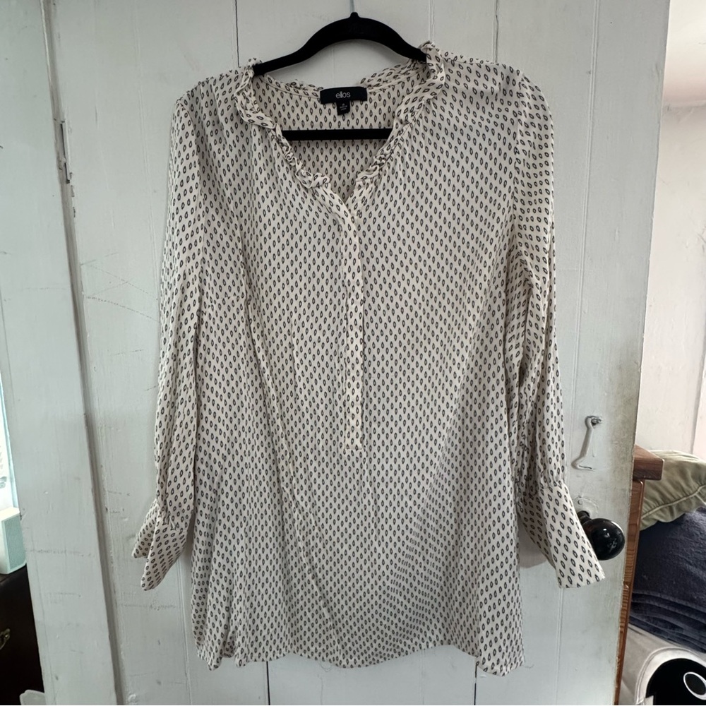 Patterned White Blouse - image 1
